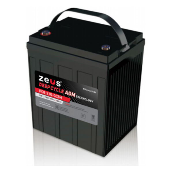 Zeus Battery Products 210AH 8V DEEP CYCLE SEALED LEAD ACID BATTERY PC8-210-GC8H